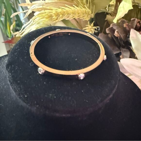 Henri Bendel Hinged Rose Gold bangle Bracelet - Picture 9 of 12